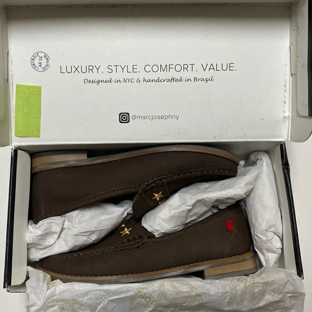 Marc Joseph New York Girl’s Brown Leather Madison Shoes Sz 1.5 NIB